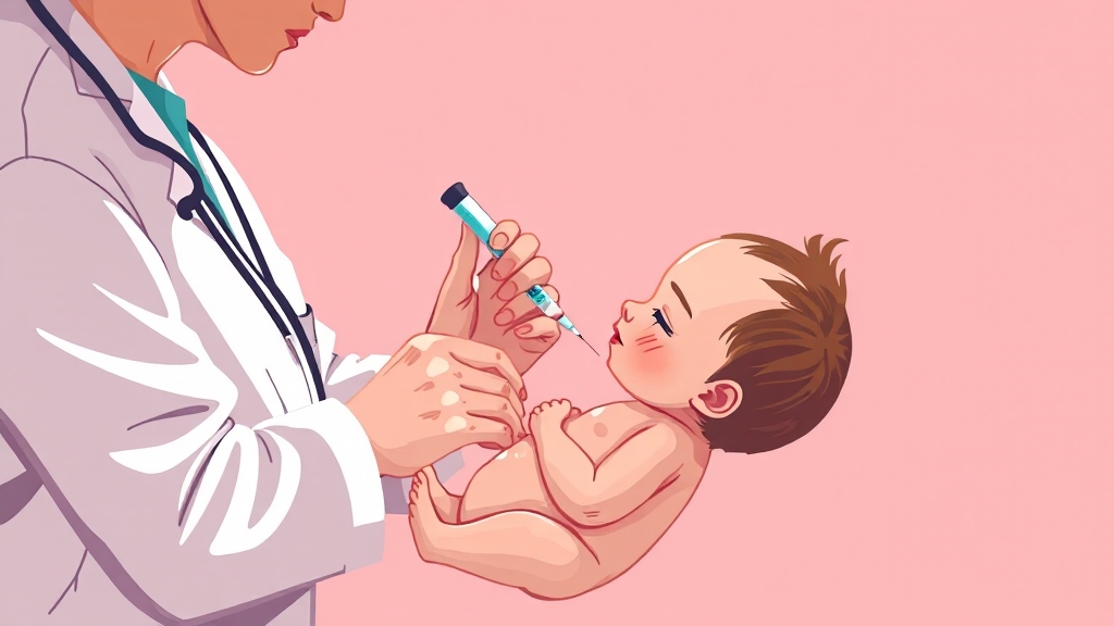 아기 접종 시기 및 횟수 (illustration 스타일)