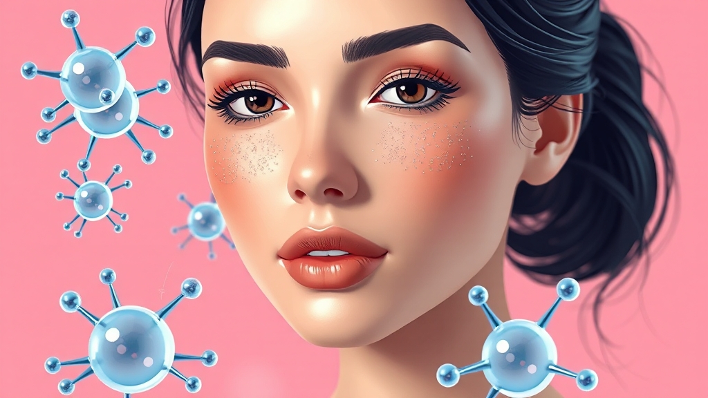 콜라겐, 피부 건강의 핵심 (illustration 스타일)