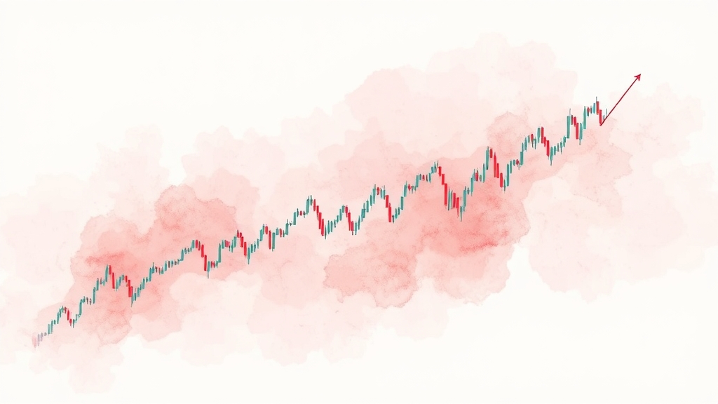 주가 차트 분석 (watercolor 스타일)