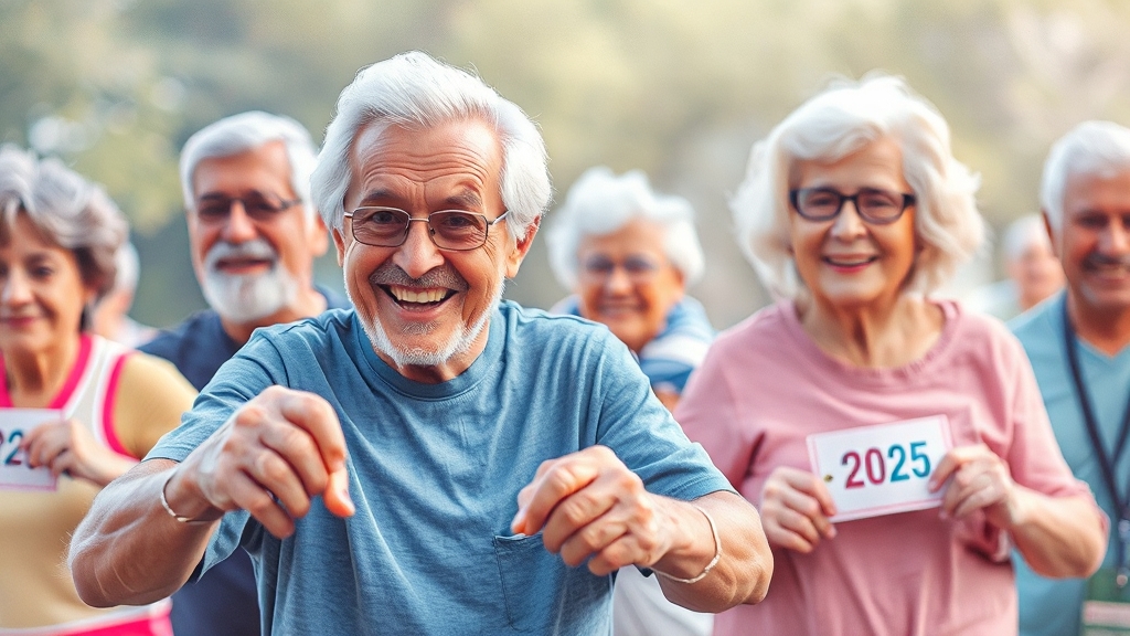 건강한 노후를 응원합니다! (watercolor 스타일)