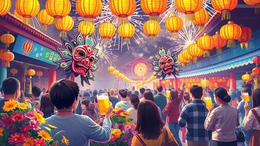 2025 전국 축제 총정리: 서울/강원/충청/전라/경상/제주 지역별 완벽 가이드 6 경상도 축제 (realistic 스타일)