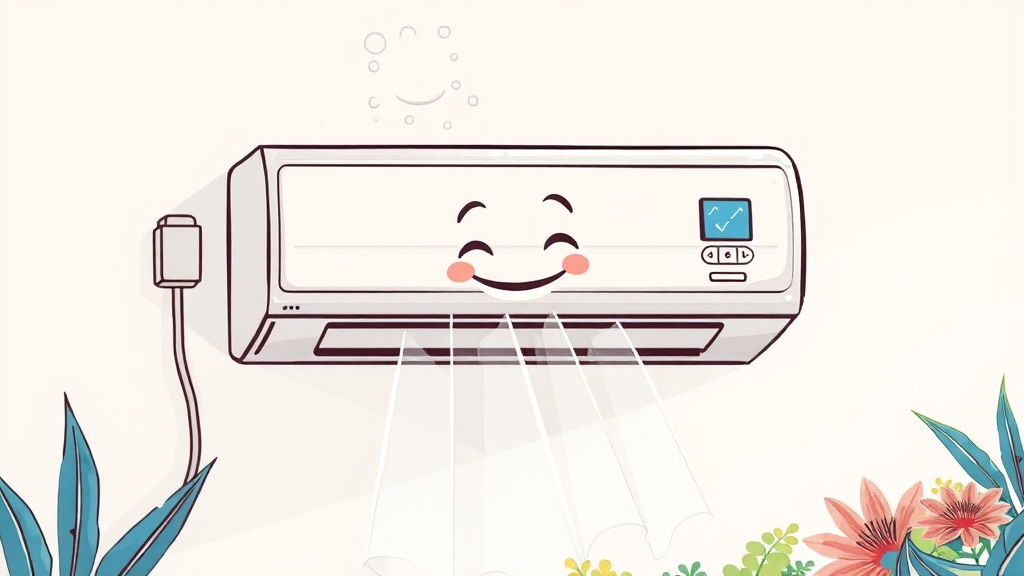 전기요금 30% 절약! 냉장고, 에어컨, 스마트 플러그 꿀팁 대방출 5 에어컨 똑똑하게 사용하기 (illustration 스타일)