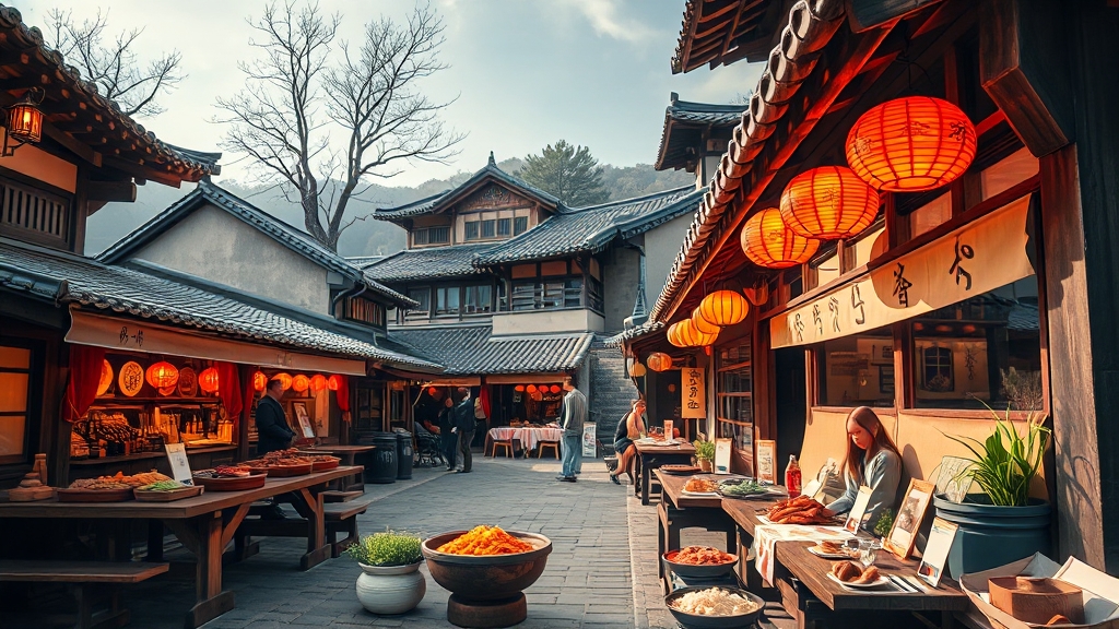 미식 천국, 맛집 탐험 (realistic 스타일)