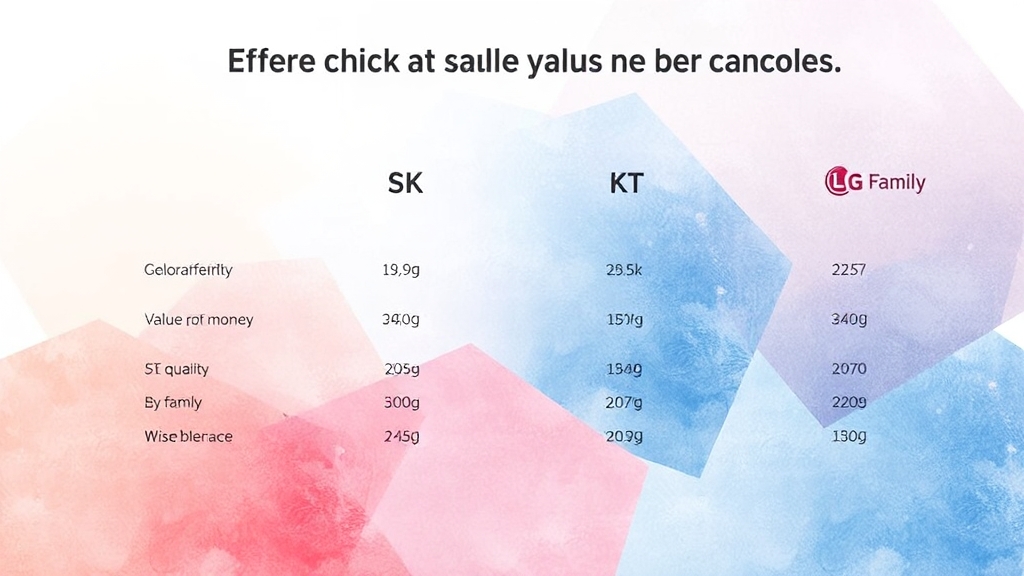 통신사별 요금제 비교 (watercolor 스타일)