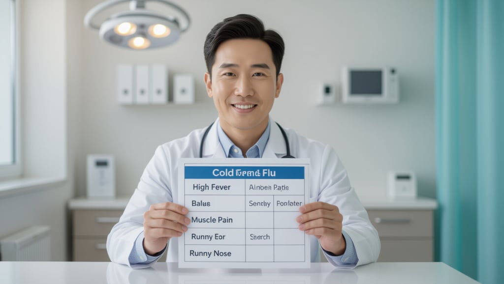 📋 독감 vs 감기, 핵심 차이점