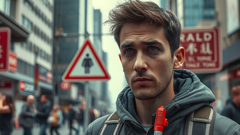 해외여행 중 위험 상황 및 대처 (realistic 스타일)