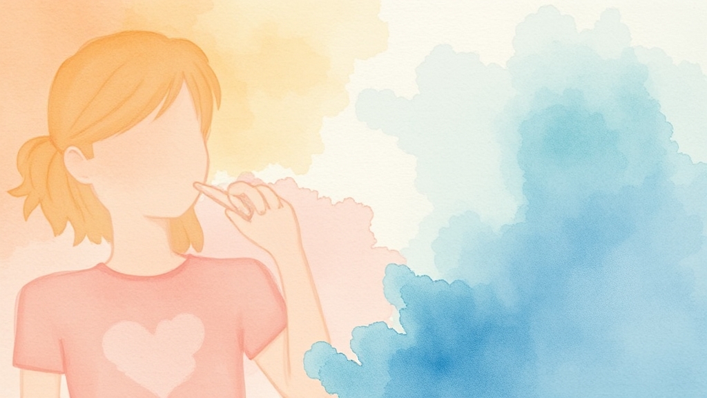 음식 및 물 안전 수칙 (watercolor 스타일)