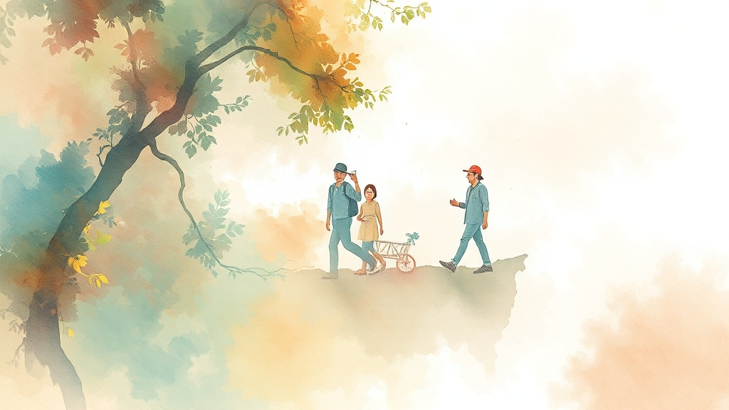 정부 및 업계의 노력 (watercolor 스타일)