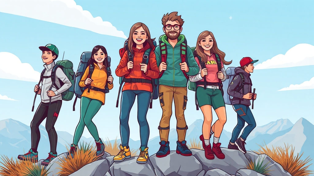 레깅스 등산, 대세일까? (cartoon 스타일)