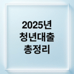 [2025년 최신] 청년 대출 총정리: 정부 지원 저금리 상품 금리 비교, 조건, 한도 완벽 가이드
