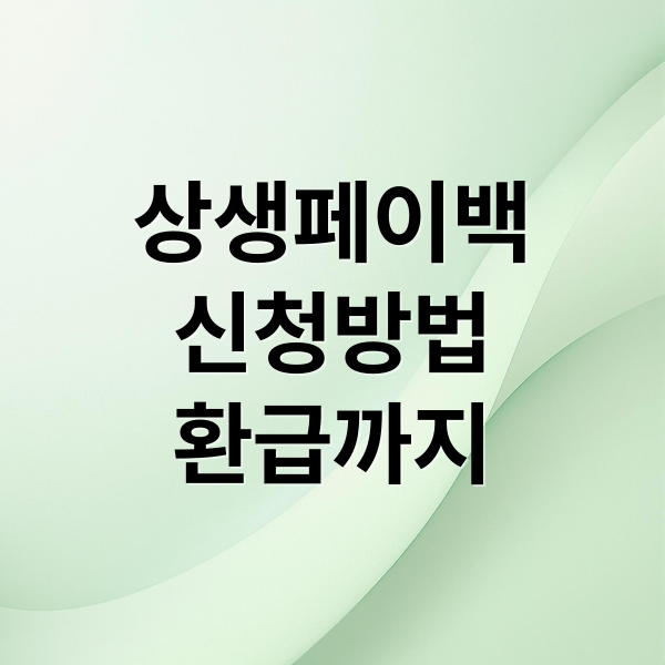 [2025년 최신] 상생페이백 완벽 가이드: 최대 혜택, 신청 기간, 사용처, 환급 방법 총정리