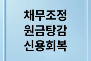 신용회복위원회 채무조정 완벽 가이드: 최대 95% 원금 탕감 자격, 신청 방법 및 종류 총정리