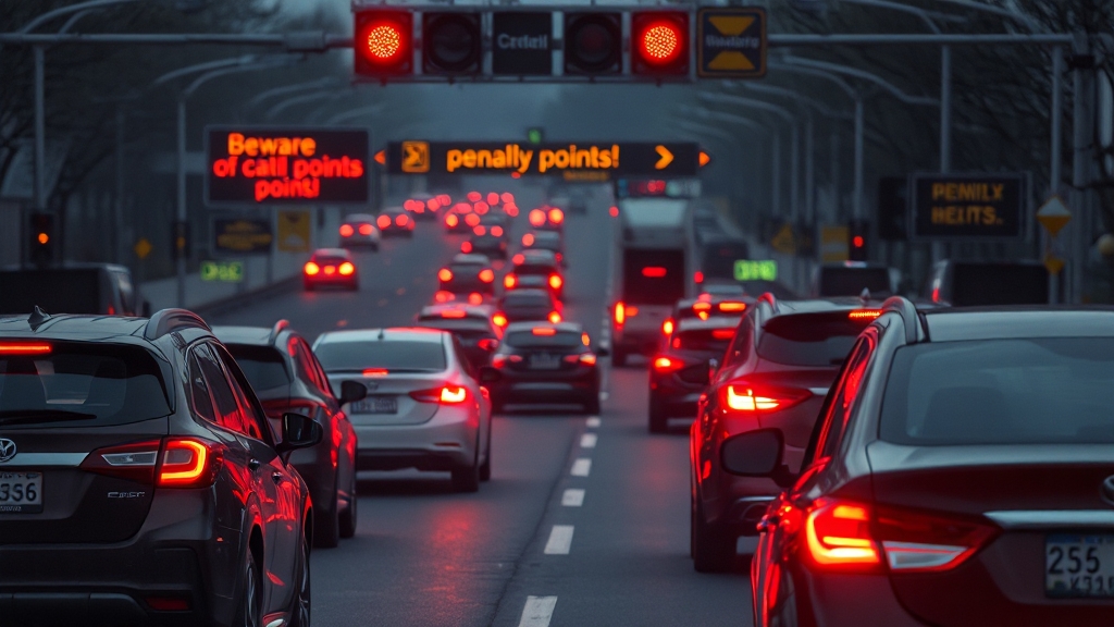 벌점 및 면허 정지 기준 변경 (realistic 스타일)