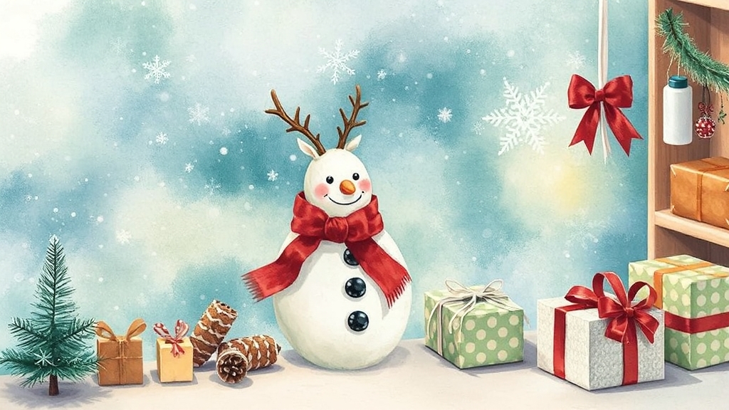 다이소 크리스마스 용품 총정리: 트리, 장식, 포장 & 인테리어 꿀팁까지! 6 포장용품 & 선물 아이디어 (watercolor 스타일)