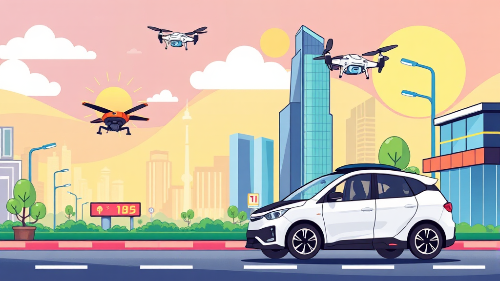 투자 대상 및 주요 산업 (cartoon 스타일)