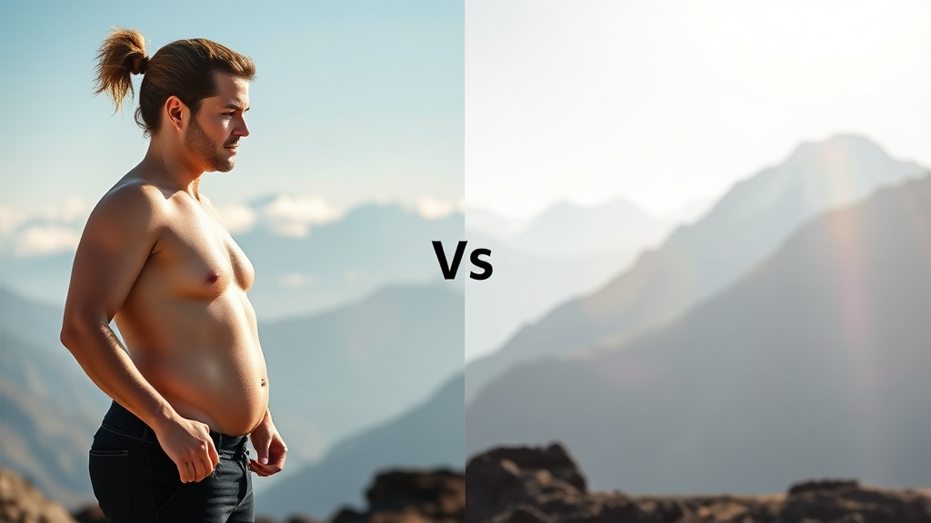 마운자로 vs 위고비: 효과 비교 (realistic 스타일)