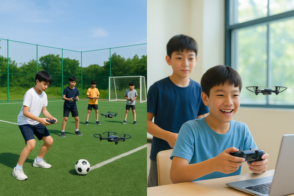 드론축구 경기, 청소년 드론팀 활동 이미지