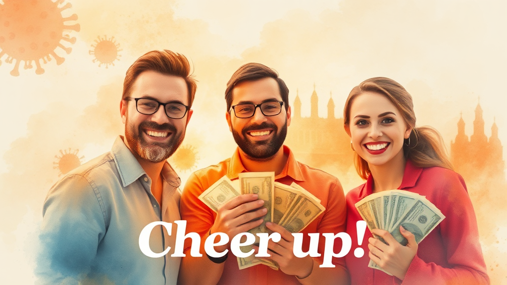 코로나19 피해 세금 감면 (watercolor 스타일)