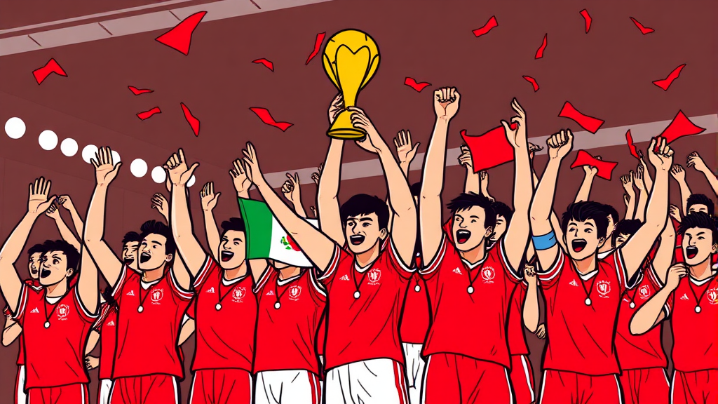 대한민국 월드컵 전망 및 관전 포인트 (illustration 스타일)