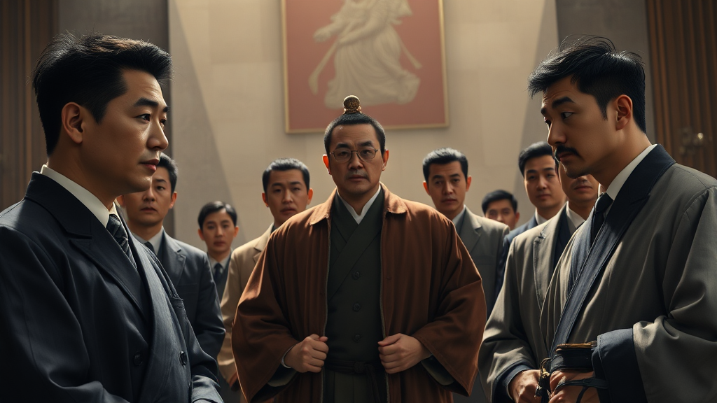 주요 인물 기소 결과 (realistic 스타일)