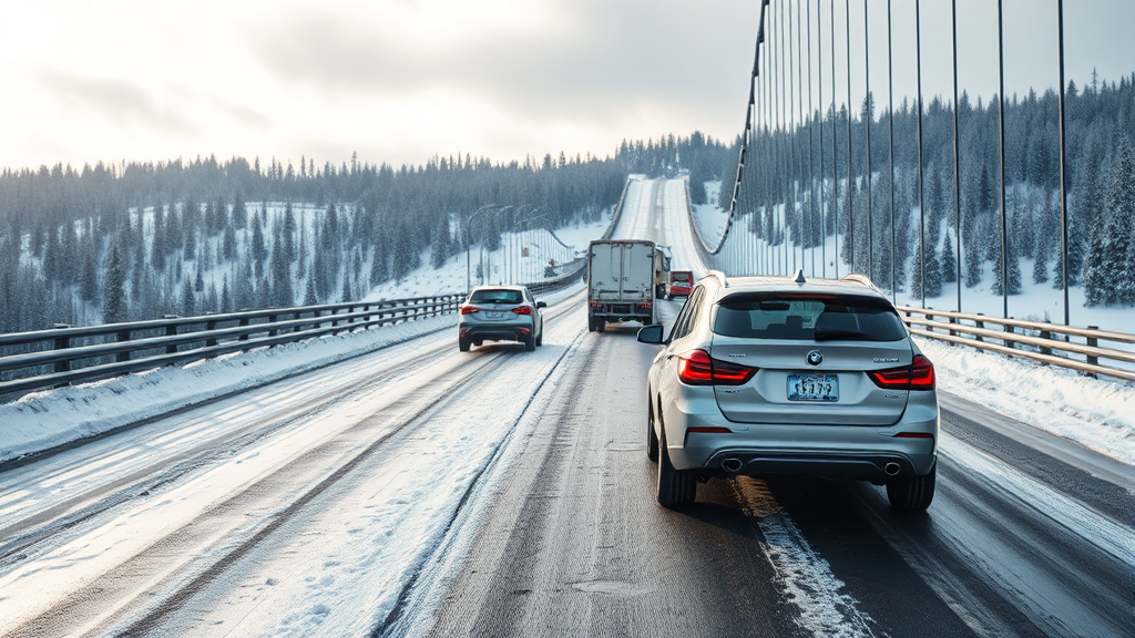 블랙아이스 예방 운전 수칙 (realistic 스타일)