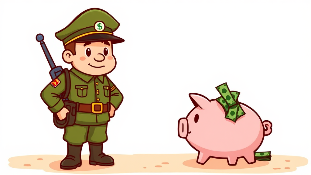 장병내일준비적금 활용법 (cartoon 스타일)