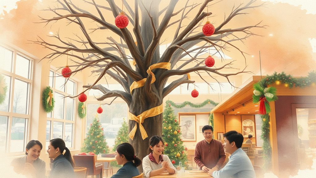 경기도 크리스마스 카페 추천 (watercolor 스타일)