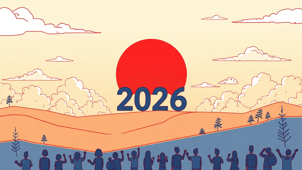 2026년 일출 시간 & 날씨 (illustration 스타일)