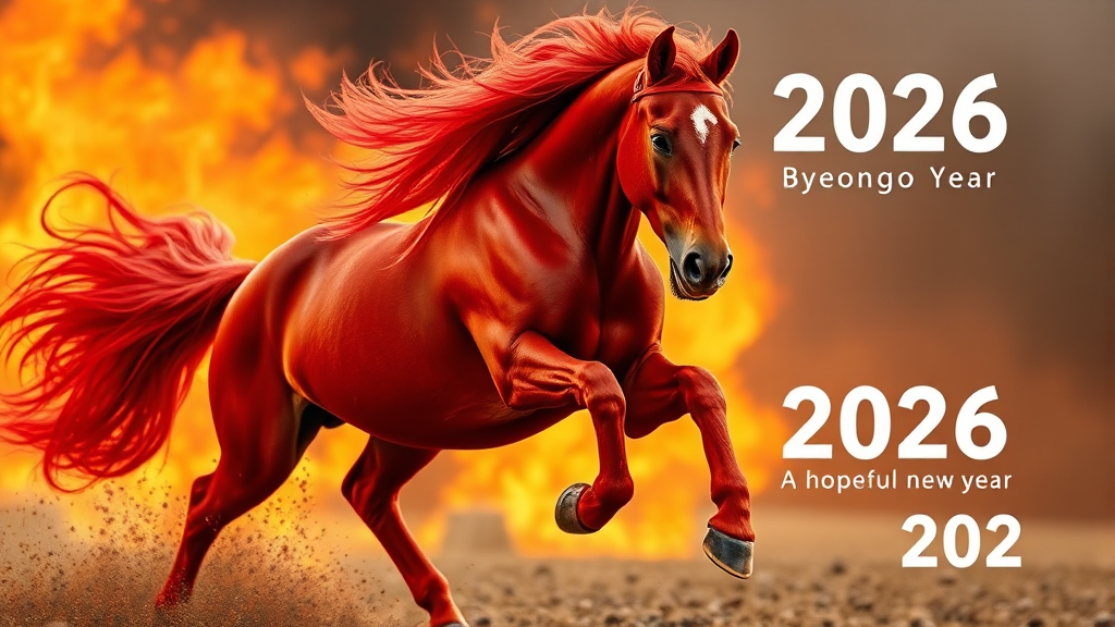 2026년은 무슨 해일까요? (realistic 스타일)