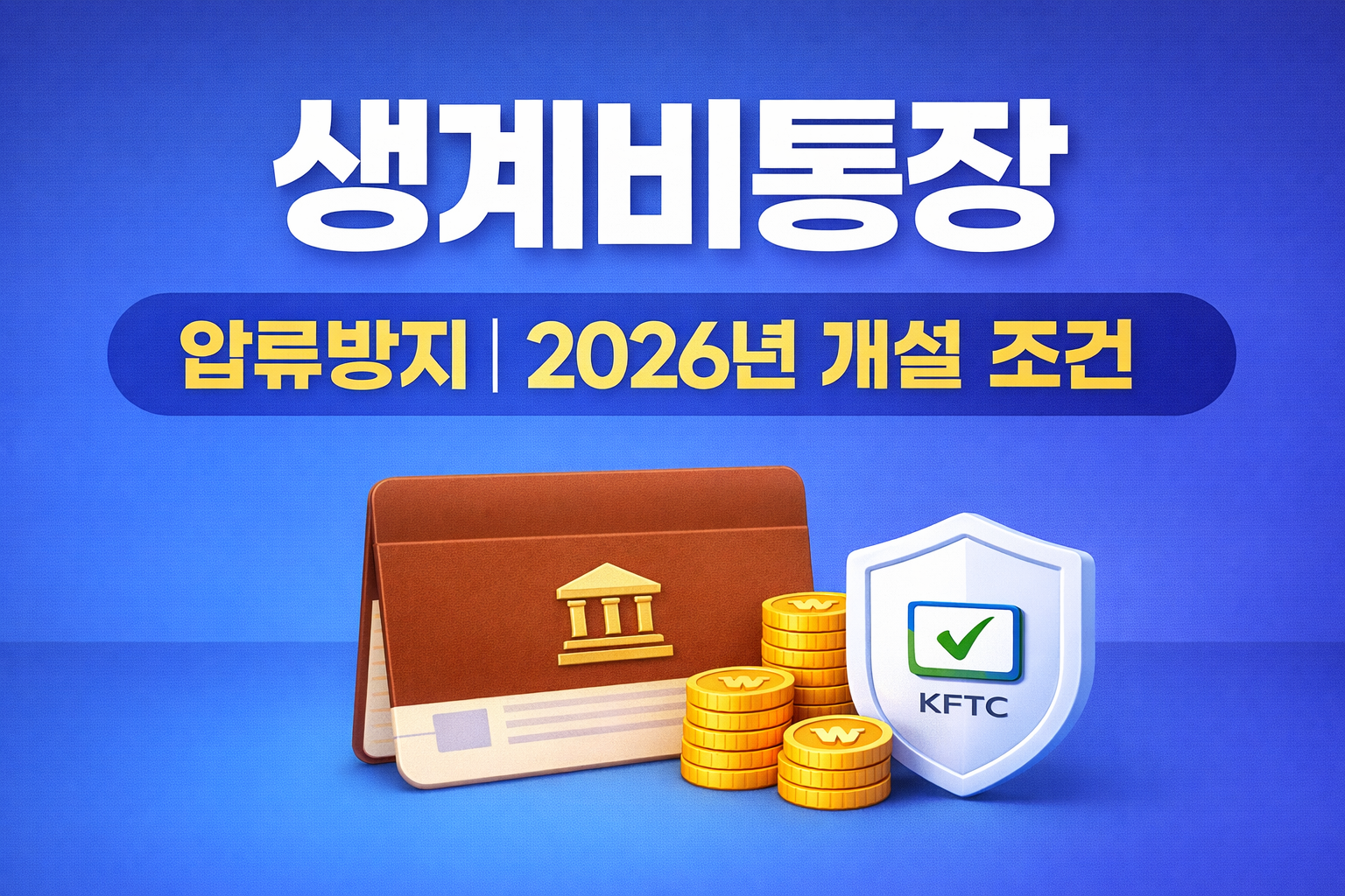 생계비통장 개설 조건