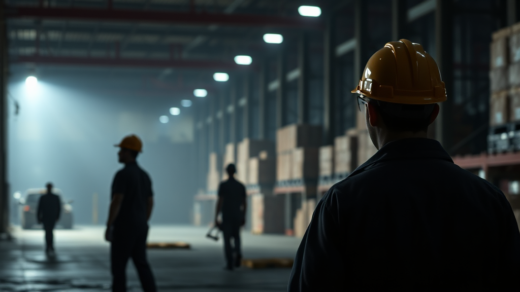 산업안전 분야 집중 점검 내용 (realistic 스타일)