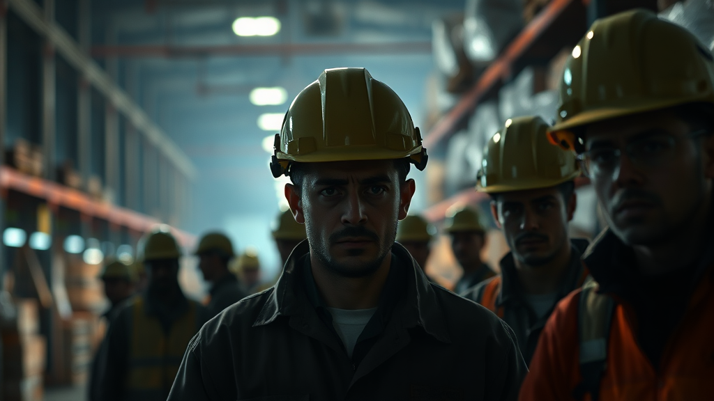 물류센터 및 배송캠프 실태 점검 (realistic 스타일)