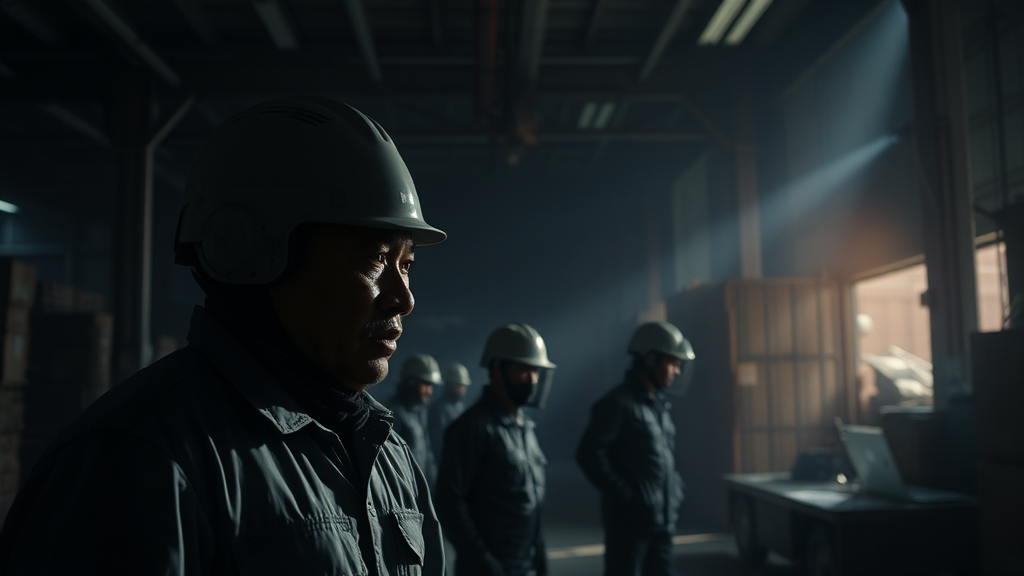 고용노동부 장관의 입장 (realistic 스타일)