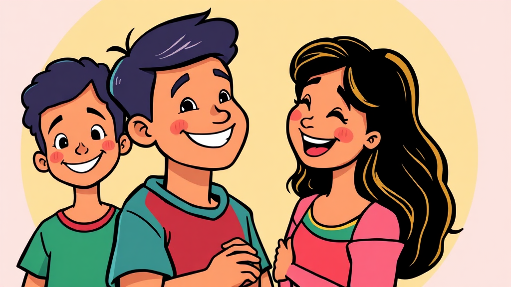 청년, 저소득층, 가족 맞춤 혜택 (cartoon 스타일)