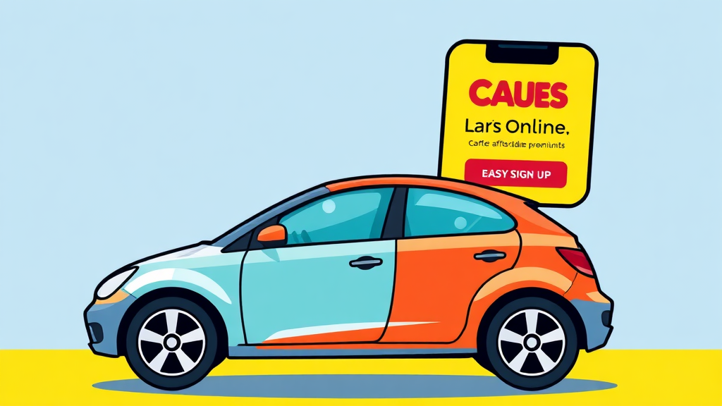 다이렉트 자동차보험이란? (cartoon 스타일)