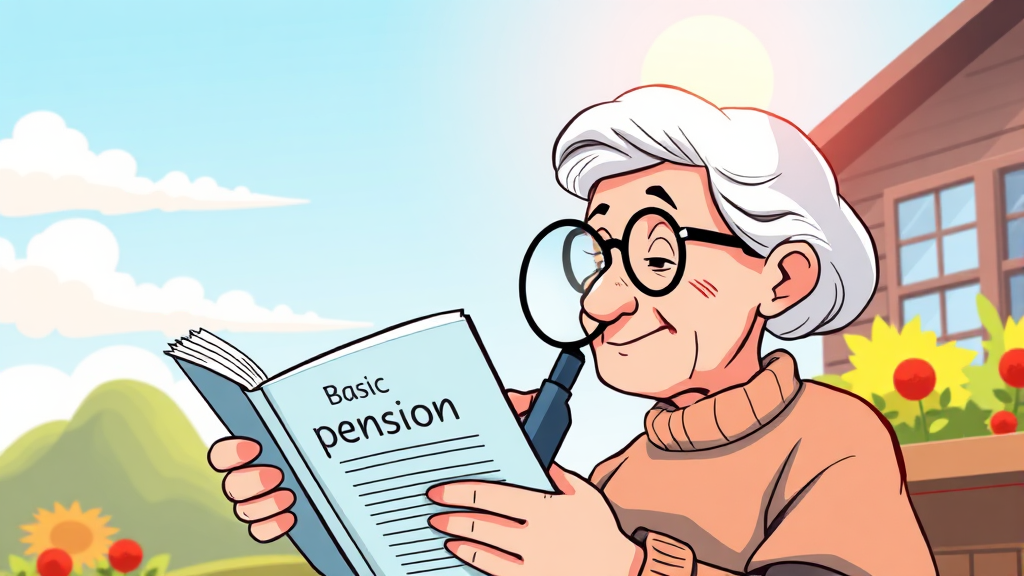 기초연금 및 복지 혜택 상세 안내 (cartoon 스타일)