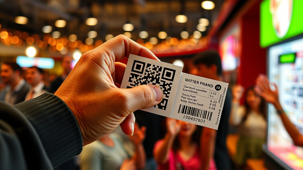 당첨 확인 및 수령 (realistic 스타일)