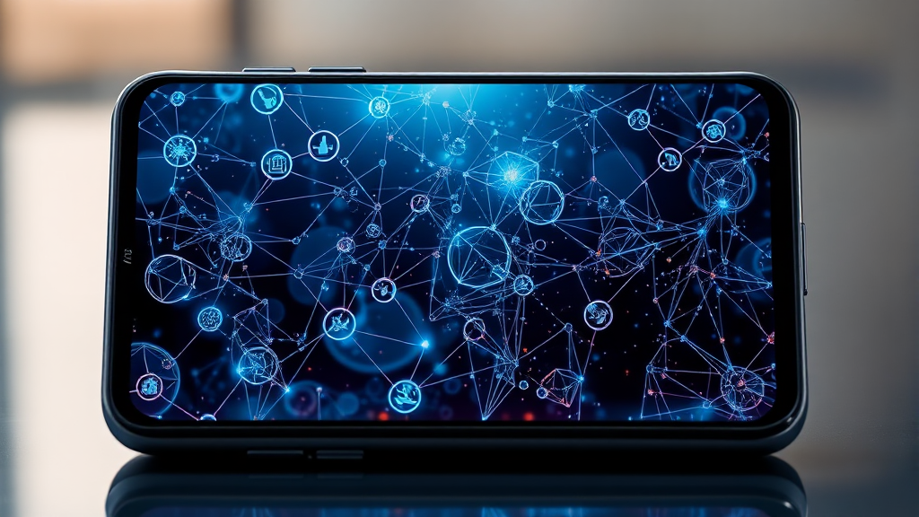 온디바이스 AI와 클라우드 AI의 만남: 갤럭시 AI의 진화 (realistic 스타일)