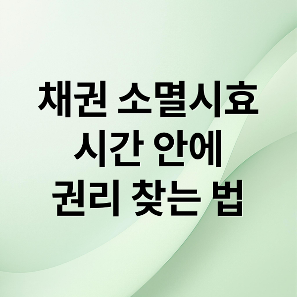 채권 소멸시효, 시간 안에 권리 찾는 법 완벽 정리