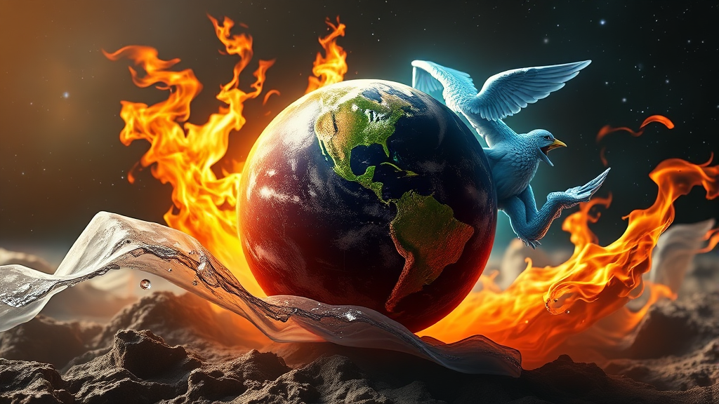 별자리 궁합의 기본: 4대 원소 이해 (realistic 스타일)