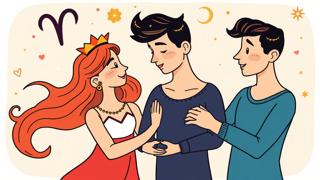 별자리 궁합, 관계를 더욱 풍요롭게 만드는 방법 (cartoon 스타일)