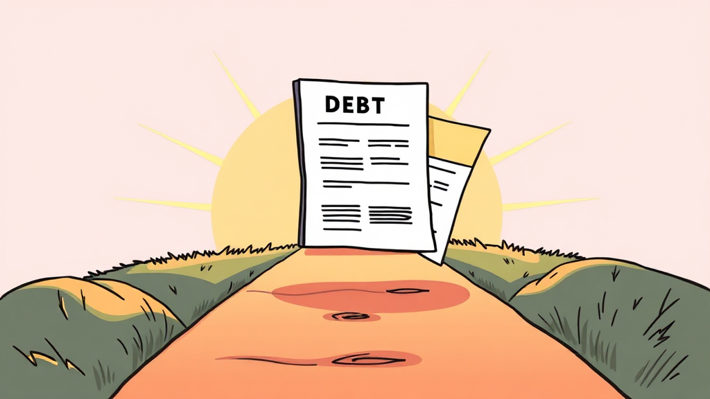 채무조정 신청 시 유의사항 및 준비물 (cartoon 스타일)