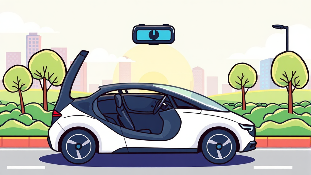 정부 지원 및 향후 계획: 미래 전기차 보험 전망 (cartoon 스타일)