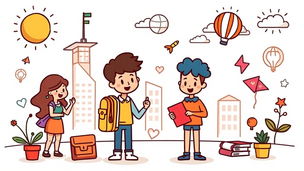 나에게 맞는 교육 찾기: 이용 가능한 분야 (cartoon 스타일)